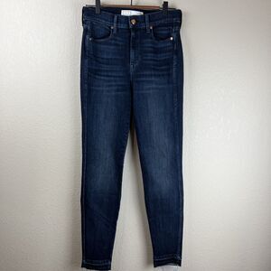 Ayr‎ Jeans Women 28 The Riser Dark Wash High Rise Skinny Jeans Raw Hem